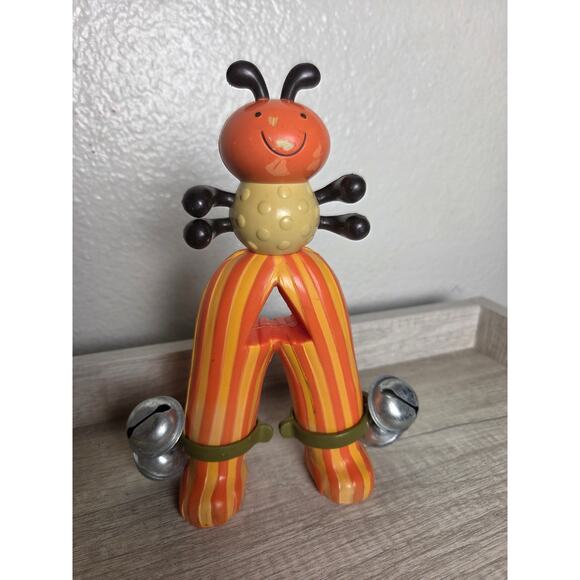 Vintage BATTAT Toy Bug Ant Rattle Bells Musical Noisy Tambourine Toddler Band - Picture 1 of 4